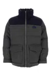 Gucci Dark Grey Wool Blend Down Jacket In Grey