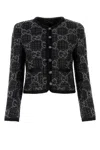 Gucci Gg Single-breasted Wool-blend Tweed Jacket In Printed