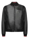 Gucci Nappa And Knit Bomber In Black