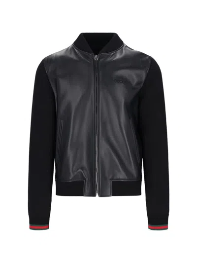 Gucci Nappa Bomber Jacket In Black