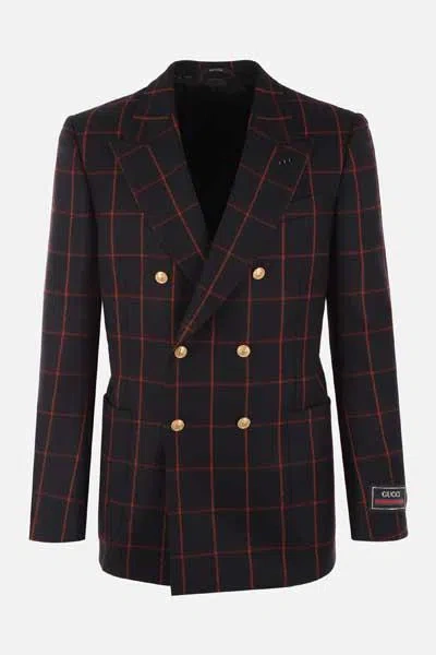 Gucci Jacket Clothing In Black+red+mc