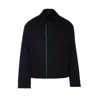 Gucci Signature Web Embossed Gabardine Jacket In Blue