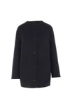 Gucci Reversible Wool And Silk Coat In Blue