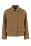 Gucci Boxy Silhouette Wool Blend Jacket In Brown