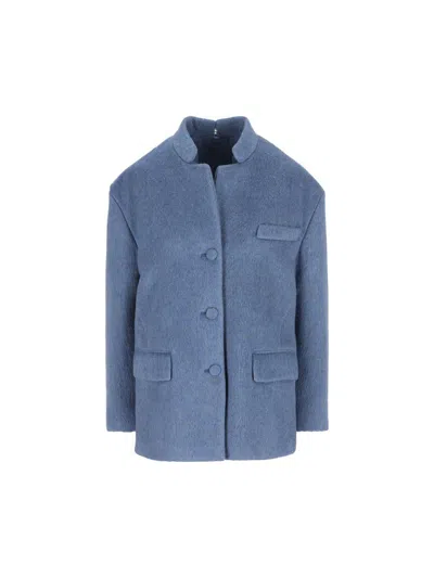 Gucci Wool And Mohair Jacket In Blue