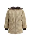 Gucci Bomber Jacket With Ribbed Collar And Cuffs In Neutral