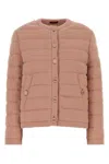 Gucci Padded Jacket With Quilted Texture And Pockets In Pink