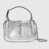 Gucci Jackie 1961 Anaconda Mini Bag In Silver