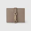 Gucci Jackie 1961 Card Case Wallet In Beige