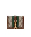 Gucci Jackie 1961 Card Case Wallet In Brown