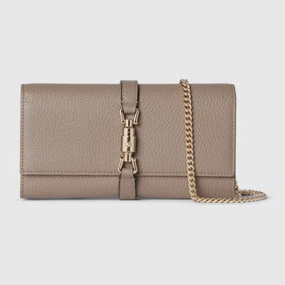 Gucci Jackie 1961 Chain Wallet In Beige