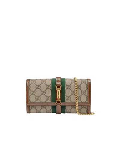 Gucci Jackie 1961 Chain Wallet In Nude