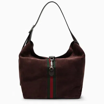 Gucci Jackie 1961 Chocolate Shoulder Bag Men In Brown