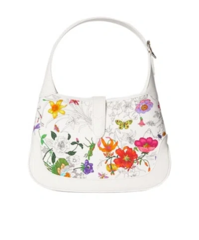 Gucci Jackie 1961 Embroidered Medium Bag In White