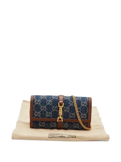 Pre-owned Gucci Jackie 1961 Gg Cross Body Bag In Blue