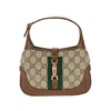 Gucci Jackie 1961 Small Webbing-trimmed Coated-canvas And Leather Shoulder Bag In Brown