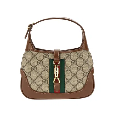 Gucci 'jackie 1961' Gg Supreme Mini Bag In Brown
