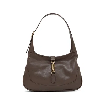 Gucci Jackie 1961 Grainy Leather Shoulder Bag In Blue