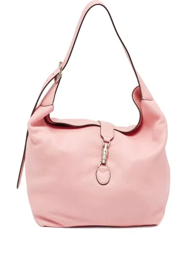 Pre-owned Gucci Jackie 1961 Leather Handbag In Pink