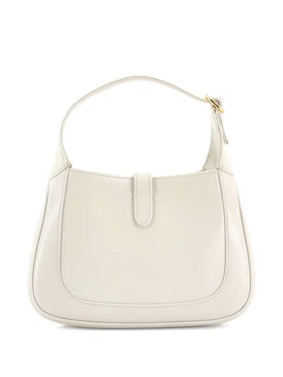 Pre-owned Gucci Jackie 1961 Leather Mini Hobo Bag In Neutral