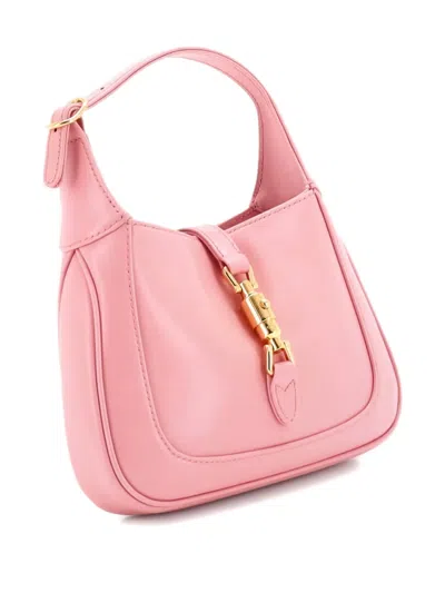 Pre-owned Gucci Jackie 1961 Leather Mini Hobo Bag In Pink