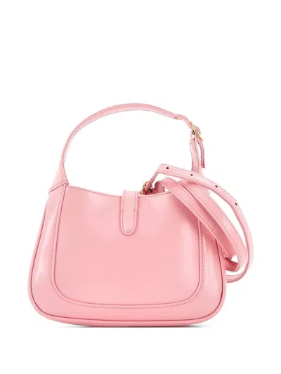 Pre-owned Gucci Jackie 1961 Leather Mini Hobo Bag In Pink