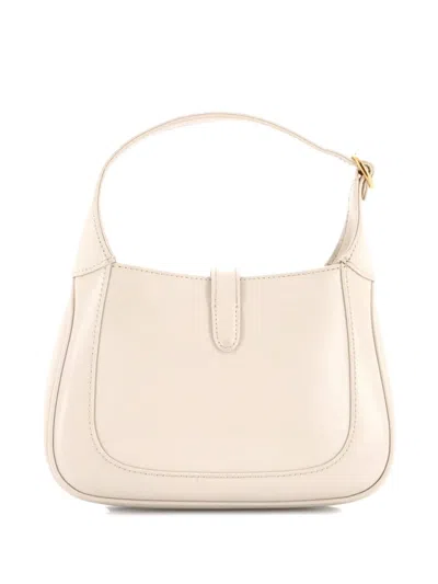 Pre-owned Gucci Jackie 1961 Leather Mini Hobo Bag In White