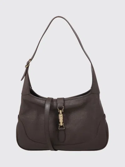 Gucci Jackie 1961 Leather Shoulder Bag In Brown
