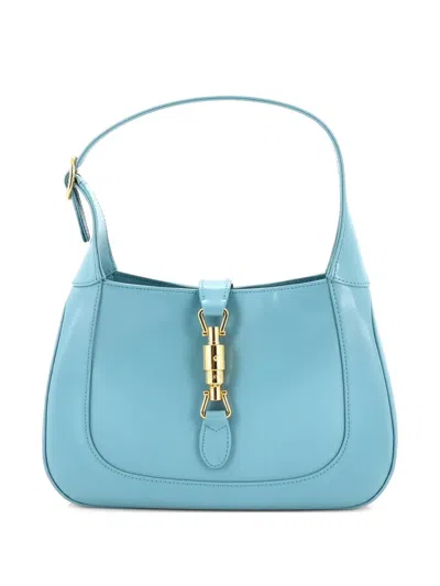 Pre-owned Gucci Jackie 1961 Leather Small Hobo Bag In Blue