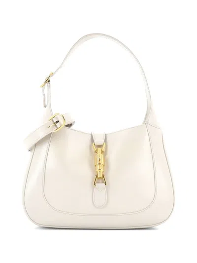 Pre-owned Gucci Jackie 1961 Leather Small Hobo Bag In Neutral