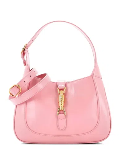 Pre-owned Gucci Jackie 1961 Leather Small Hobo Bag In Pink