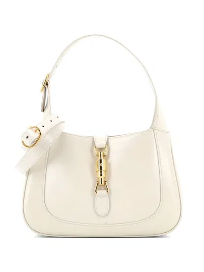 Pre-owned Gucci Jackie 1961 Leather Small Hobo Bag In White