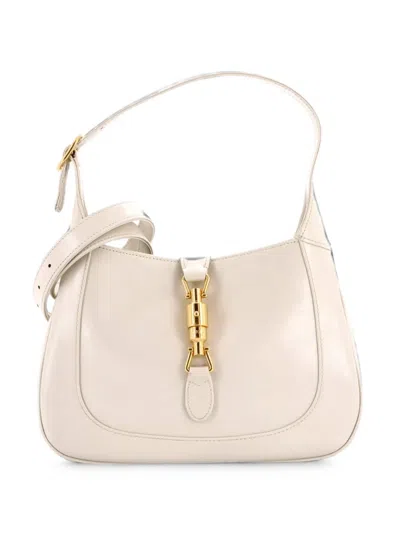 Pre-owned Gucci Jackie 1961 Leather Small Hobo Bag In White