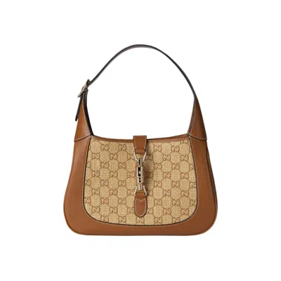 Pre-owned Gucci Jackie 1961 Medium Bag 'beige' | Tan | Women's Size Onesize In Brown