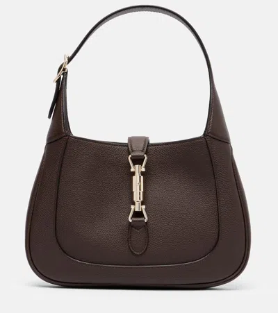 Gucci Jackie 1961 Medium Leather Shoulder Bag In Brown