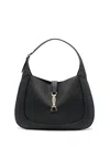 Gucci Jackie Medium Leather Shoulder Bag In Black