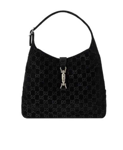 Gucci Jackie 1961 Medium Logo Shoulder Bag In Black