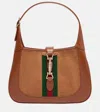 Gucci Jackie 1961 Medium Suede Tote Bag In Brown