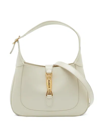 Pre-owned Gucci Jackie 1961 Piston Shoulder Bag In White
