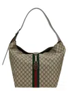 Gucci Messenger Bag With Logo In Beige