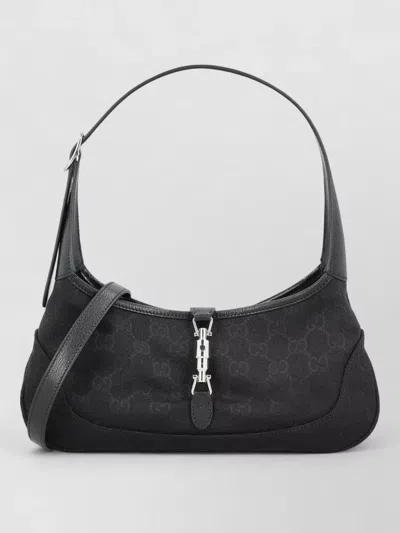 Gucci Jackie 1961 Shoulder Bag Buckle Strap In Black