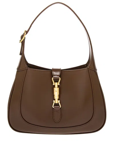 Gucci Jackie 1961 Small Leather Shoulder Bag In Brown