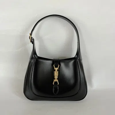 Pre-owned Gucci Jackie 1961 Small Leather Shoulder Black Bag