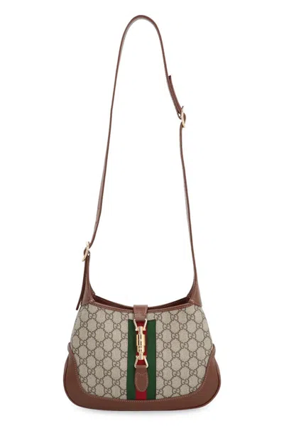 Gucci Jackie 1961 Mini Gg Supreme Canvas & Leather Shoulder Bag In Brown