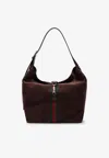 Gucci Jackie 1961 Suede Shoulder Bag In Brown
