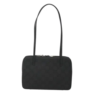 Pre-owned Gucci Jackie Black Canvas Shoulder Bag ()
