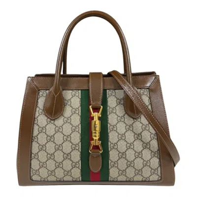 Pre-owned Gucci Jackie Brown Gg Supreme Leather Shoulder Bag ()