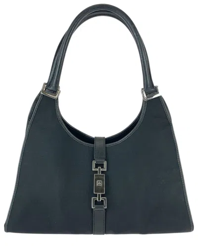 Gucci Jackie Canvas/tote Bag (authentic Pre-loved) In Black
