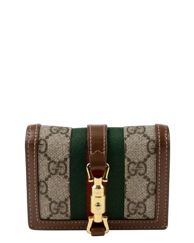 Gucci Jackie Card Case Wallet (authentic Pre-loved) In Multi