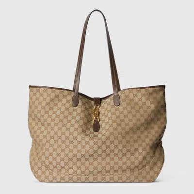 Gucci Jackie Large Tote Bag In Brown
